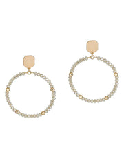 Glass & Square Metal Earrings