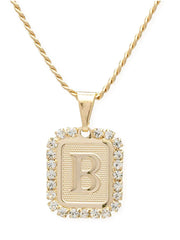 BRACHA Royal Initial Card Necklace
