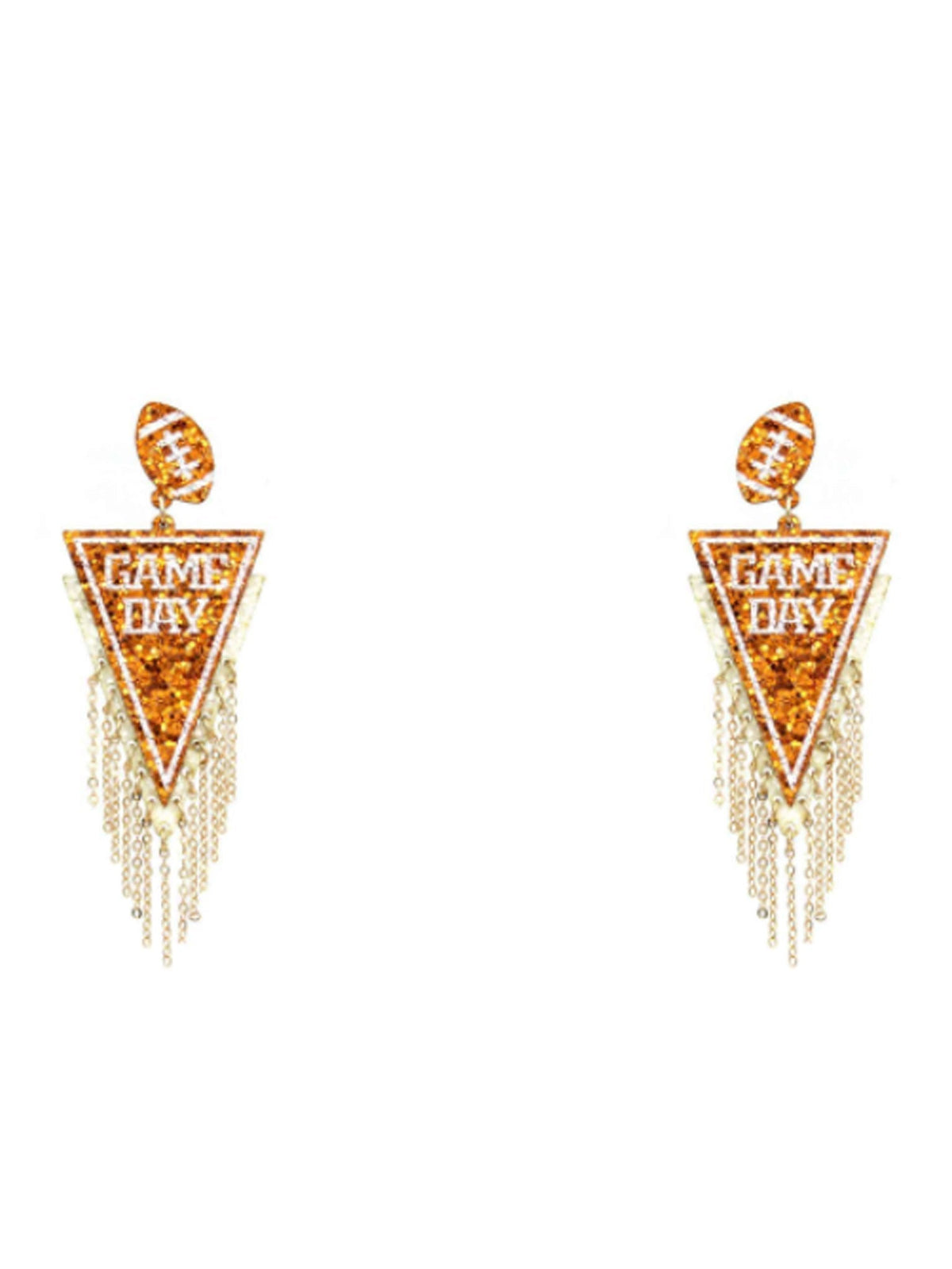 Game Day Glitter Flag Earrings