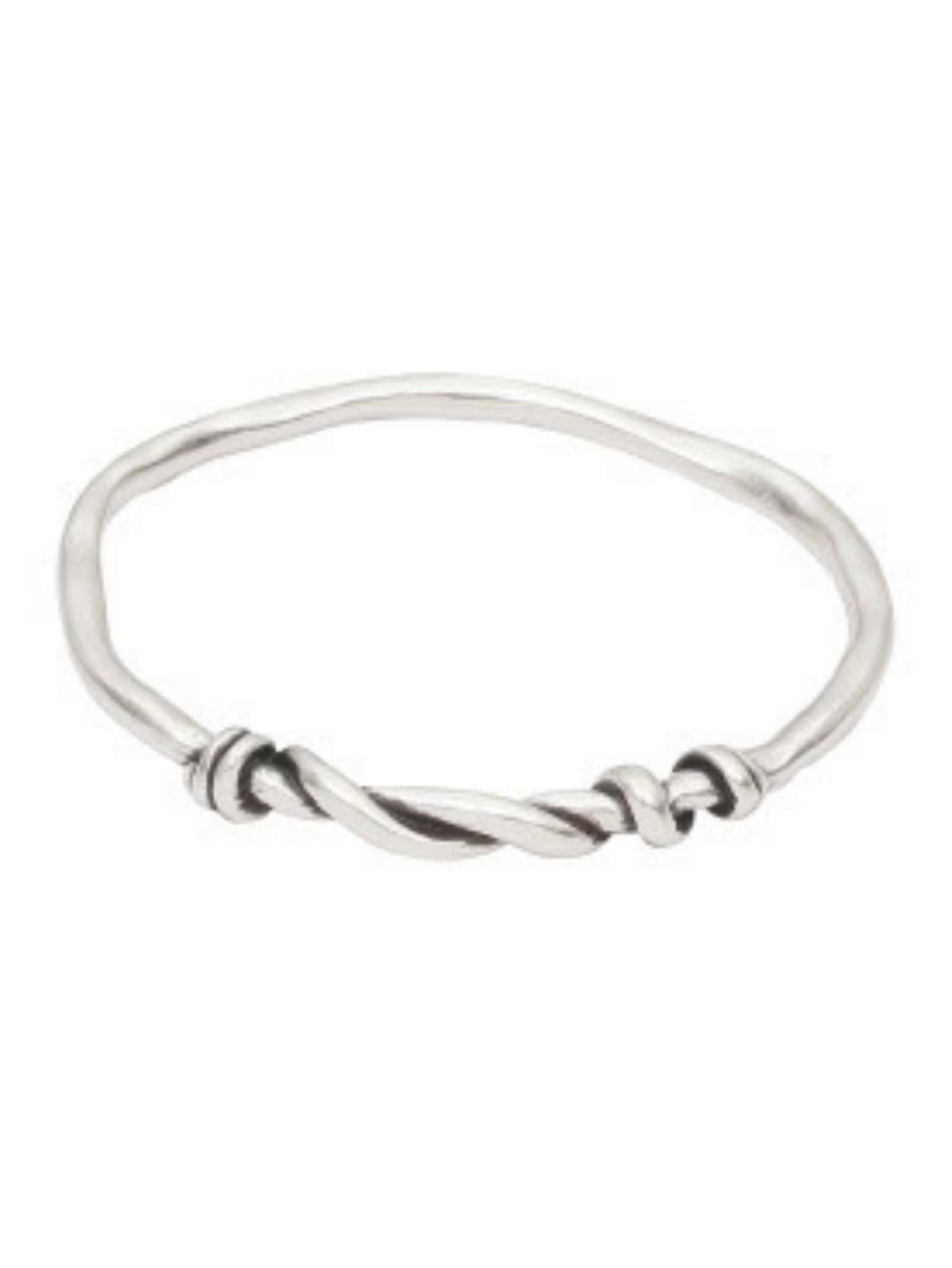 Mckala Worn Silver Bangle Bracelet