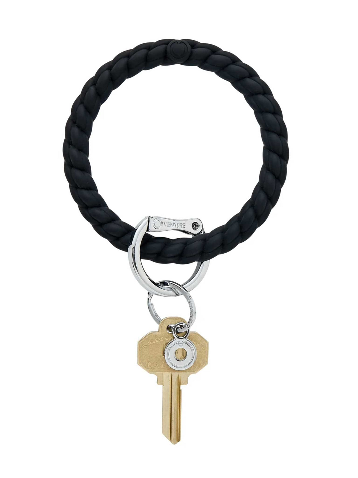 Silicone Big O® Key Ring - Back in Black Braided