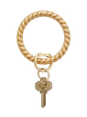Silicone Big O® Key Ring - Solid Gold Rush Braided