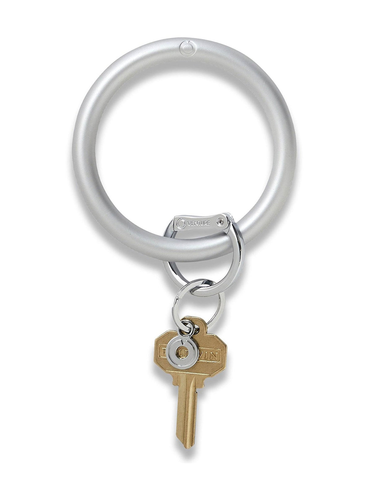 sOlid Quicksilver silicOne Big O Key Ring