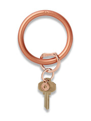 sOlid rOse gOld silicOne Big O Key Ring