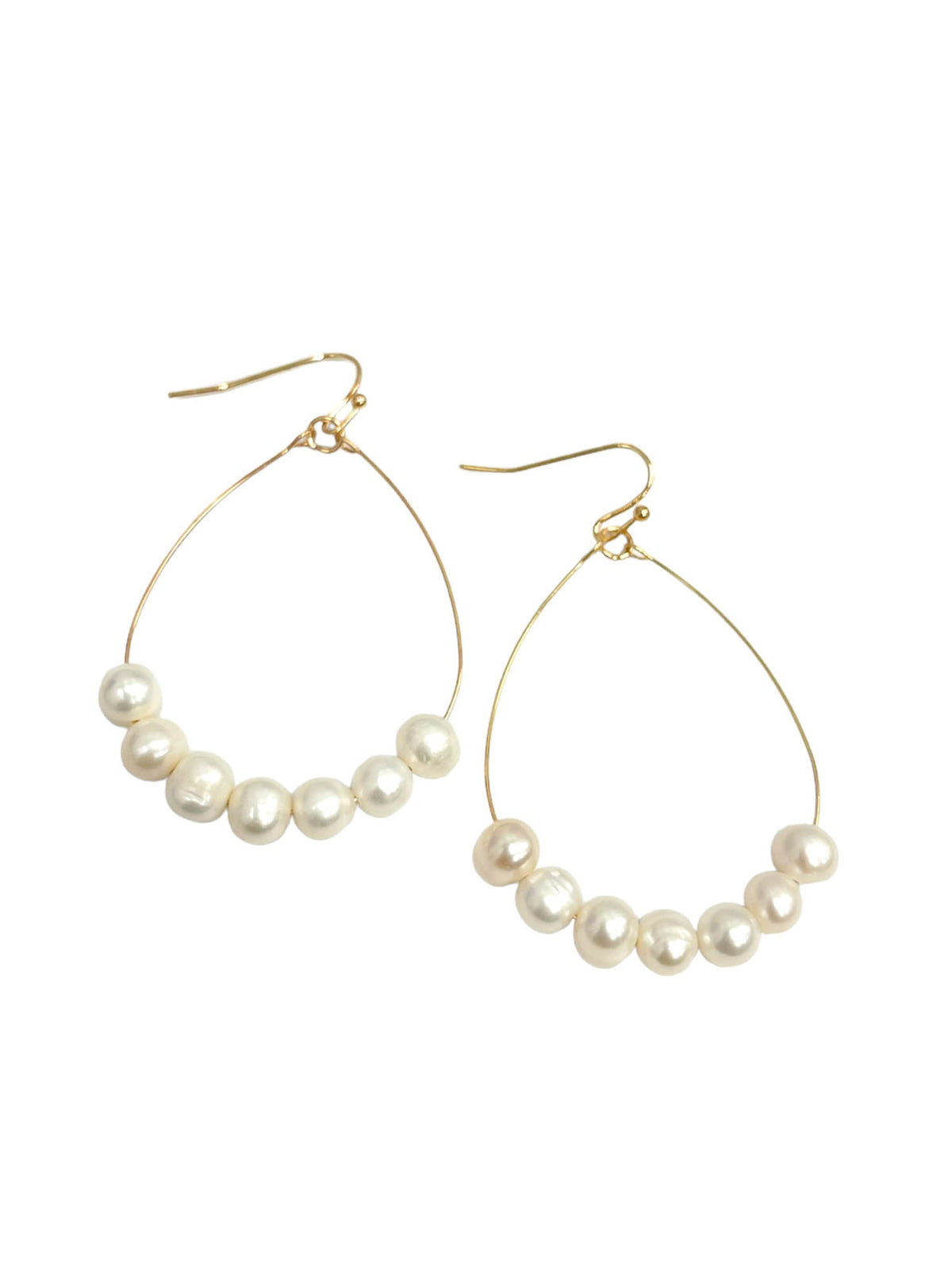 Wire Freshwater Pearl Teardrop Earring