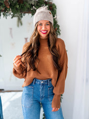 Easy Cropped Ribbed Sweater
