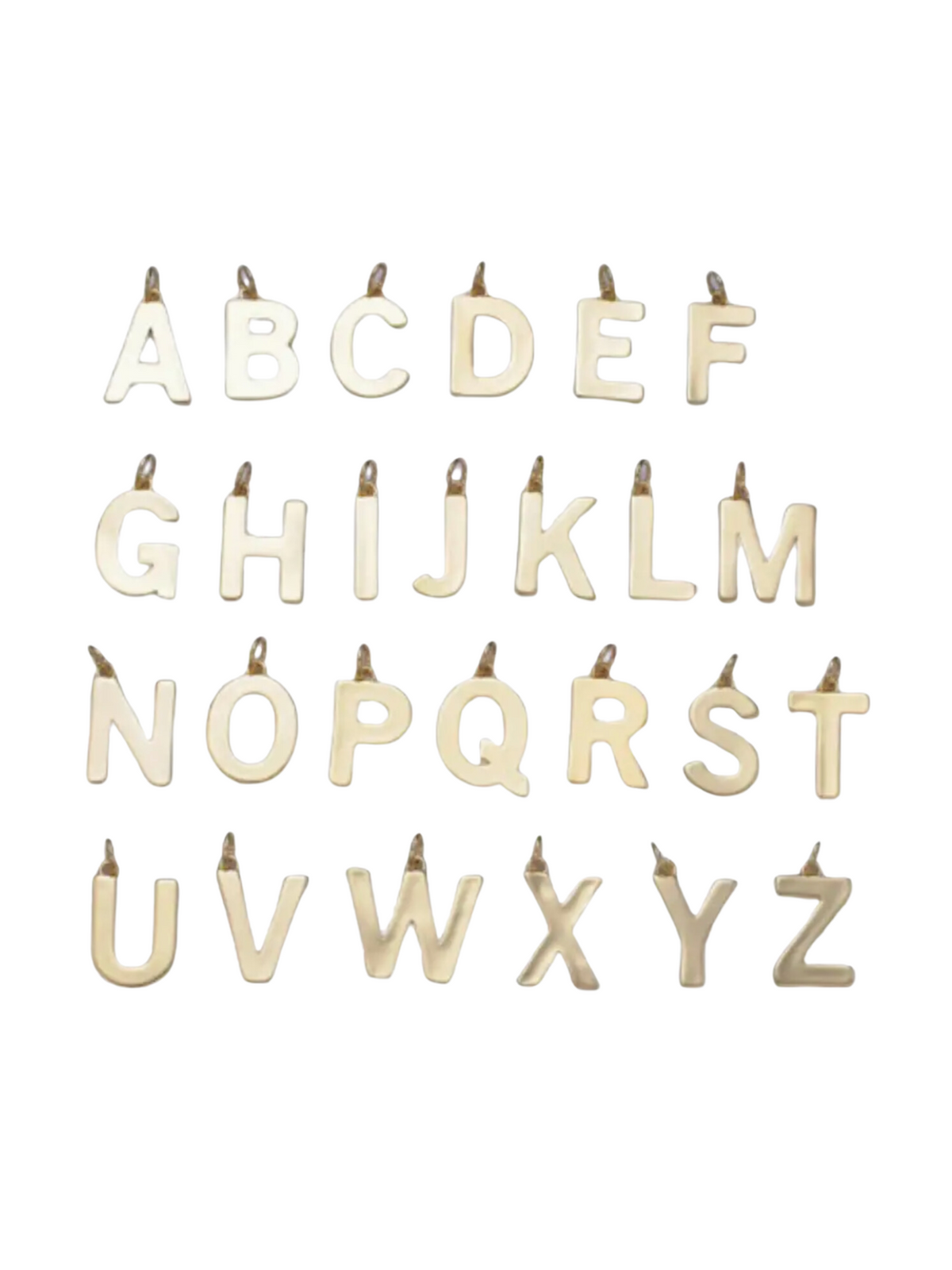 Charm Bar Gold Filled Initial Letter