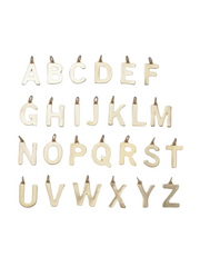 Charm Bar Gold Filled Initial Letter