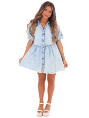 Good Day Denim Button Down Dress