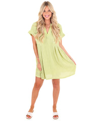 Ask Nicely Textured Mini Dress