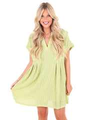 Ask Nicely Textured Mini Dress