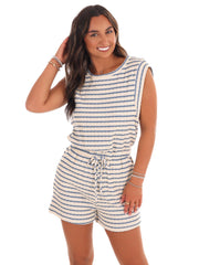 Casual Charm Stripe Romper