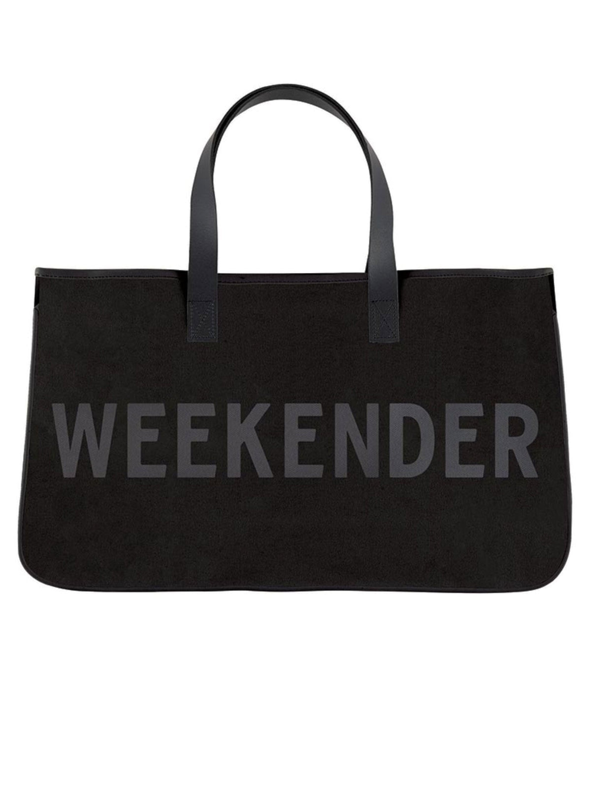 Weekender Black Canvas Tote